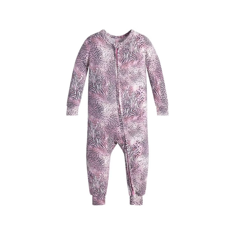 SKIMS Kids Pajama Set - Pink and Black Animal Print